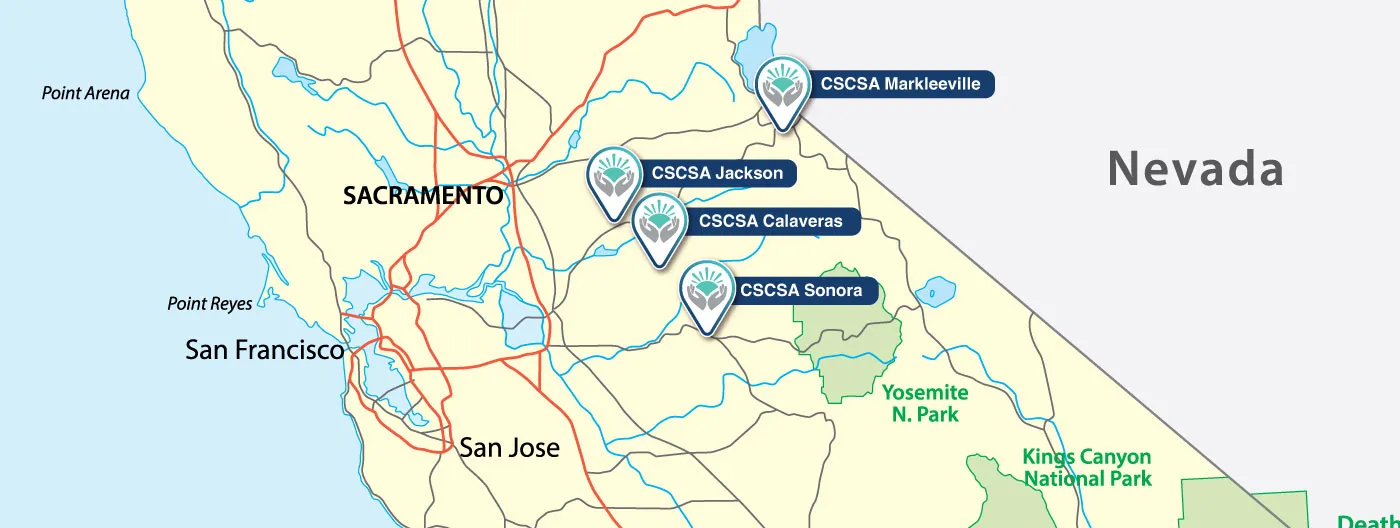 Map of the part of California covered by the agency.